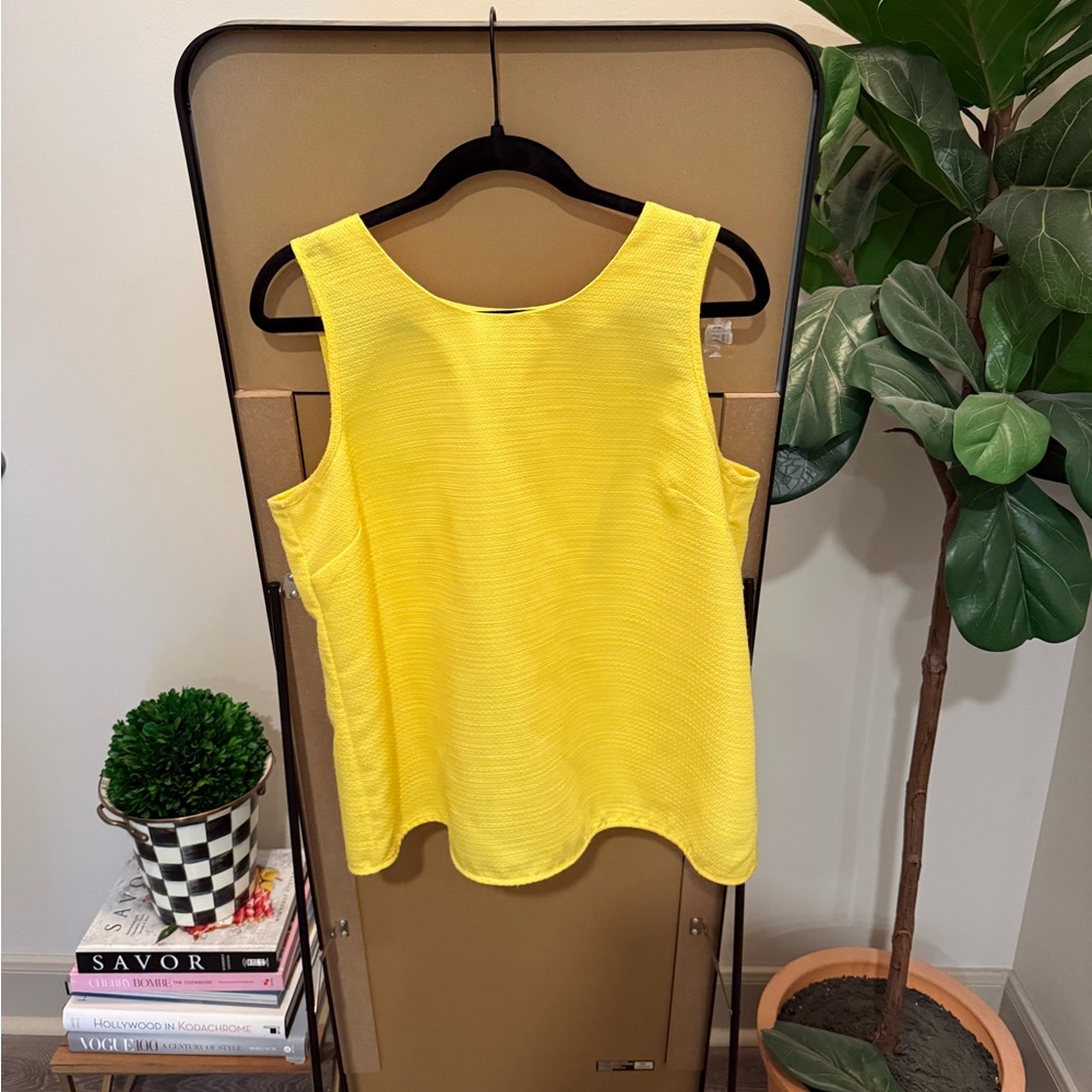 J. Crew Bright Yellow Apron Style Top